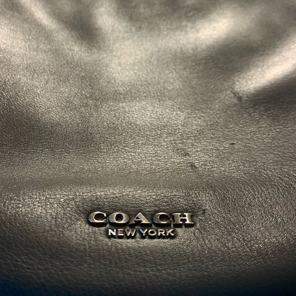 Coach Black Leather Tote Bag